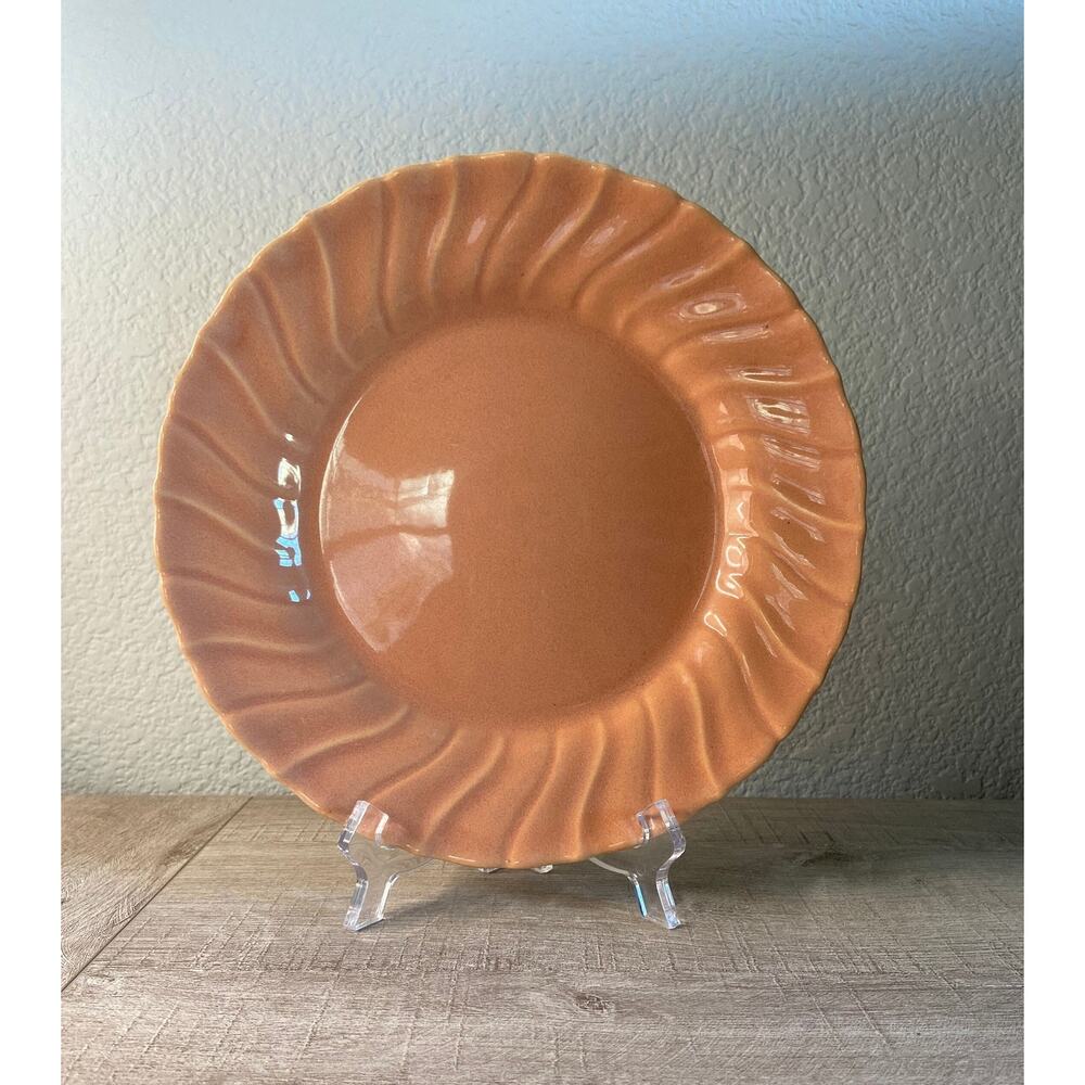 Vintage Franciscan Ware Ceramic Colorando Coral Pink Color 9” Lunchon Plate Dish
